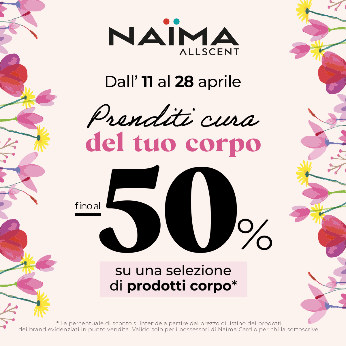 promo naima 50% - prenditi cura di te